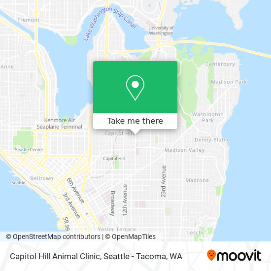 Mapa de Capitol Hill Animal Clinic