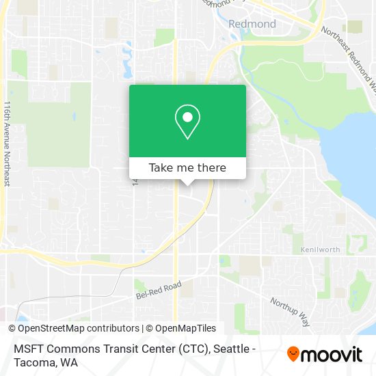 Mapa de MSFT Commons Transit Center (CTC)
