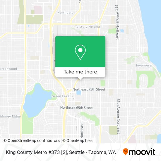 Mapa de King County Metro #373 [S]