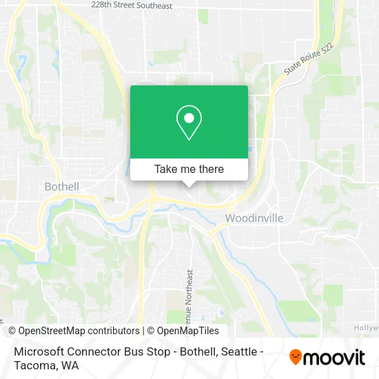 Mapa de Microsoft Connector Bus Stop - Bothell