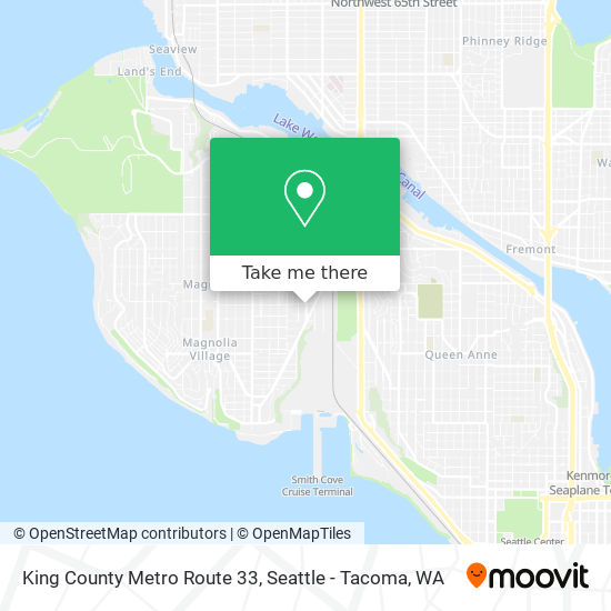 King County Metro Route 33 map