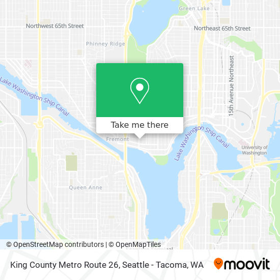 Mapa de King County Metro Route 26