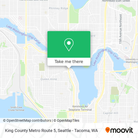 Mapa de King County Metro Route 5