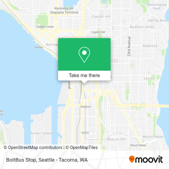 Mapa de BoltBus Stop