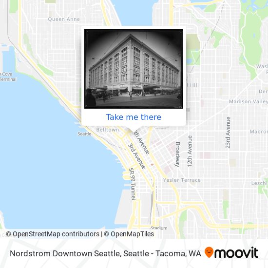 Nordstrom Downtown Seattle map