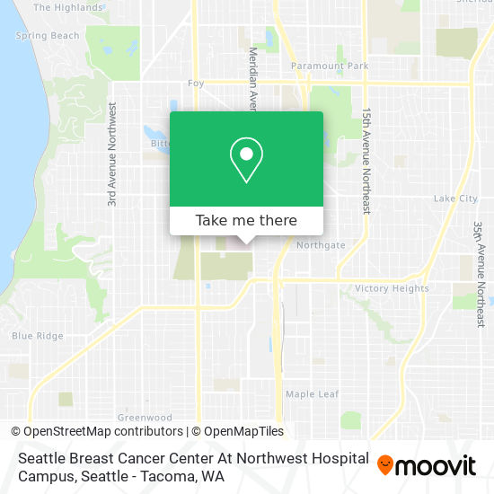 Seattle Breast Cancer Center At Northwest Hospital Campus map