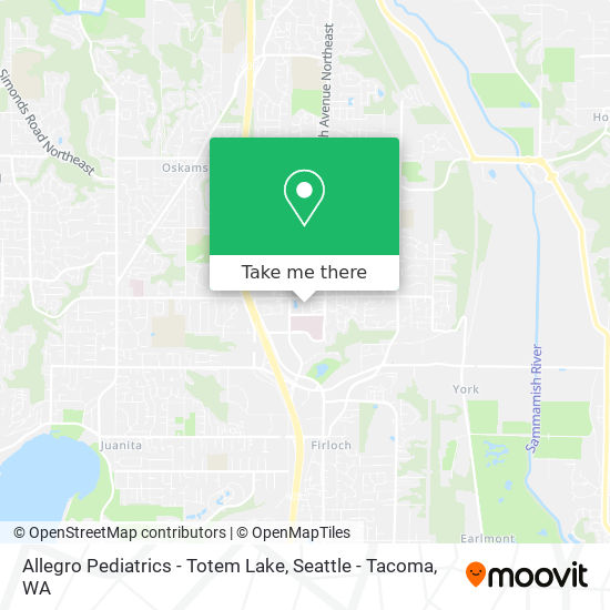 Mapa de Allegro Pediatrics - Totem Lake
