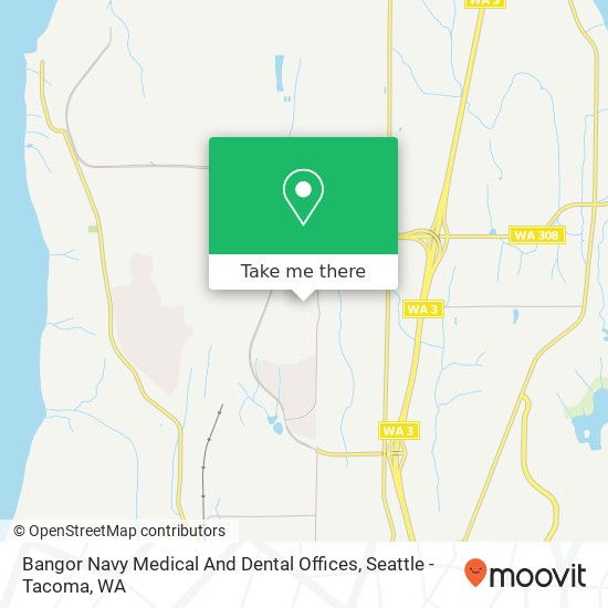 Bangor Navy Medical And Dental Offices map