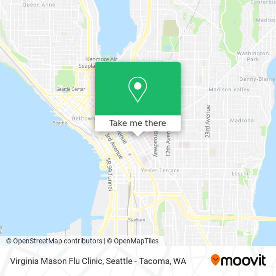 Virginia Mason Flu Clinic map