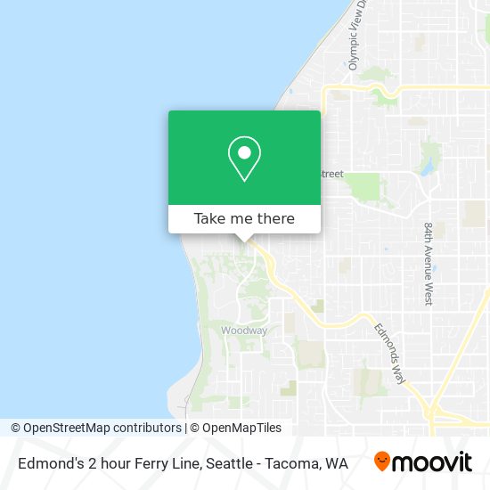 Edmond's 2 hour Ferry Line map