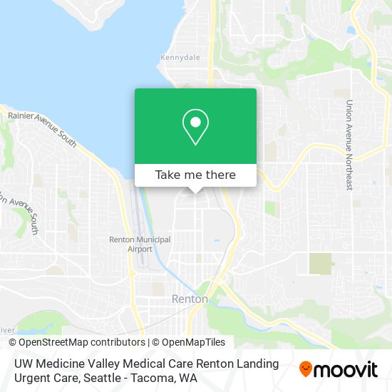 UW Medicine Valley Medical Care Renton Landing Urgent Care map