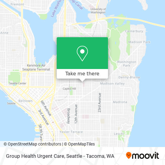 Group Health Urgent Care map