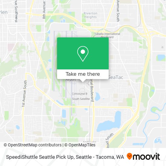 Mapa de SpeediShuttle Seattle Pick Up