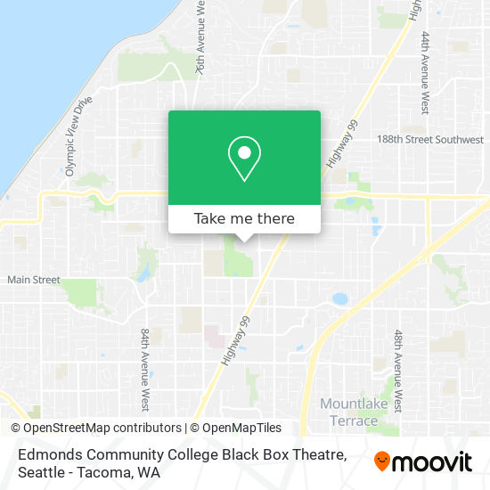 Edmonds Community College Black Box Theatre map