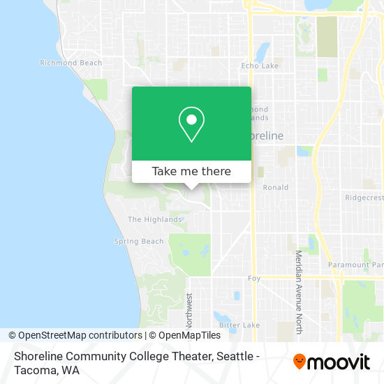 Shoreline Community College Theater map
