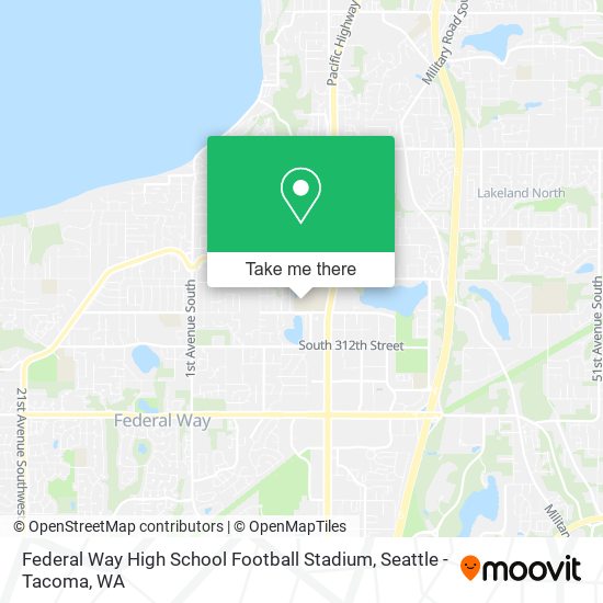 Federal Way High School Football Stadium map