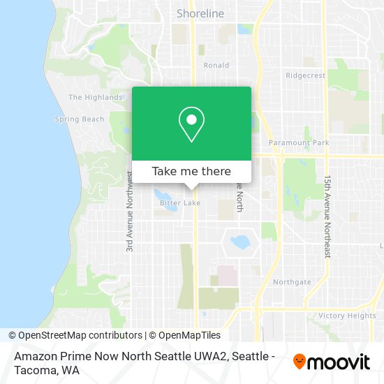 Amazon Prime Now North Seattle UWA2 map
