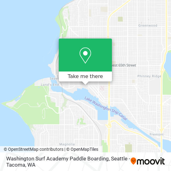 Washington Surf Academy Paddle Boarding map