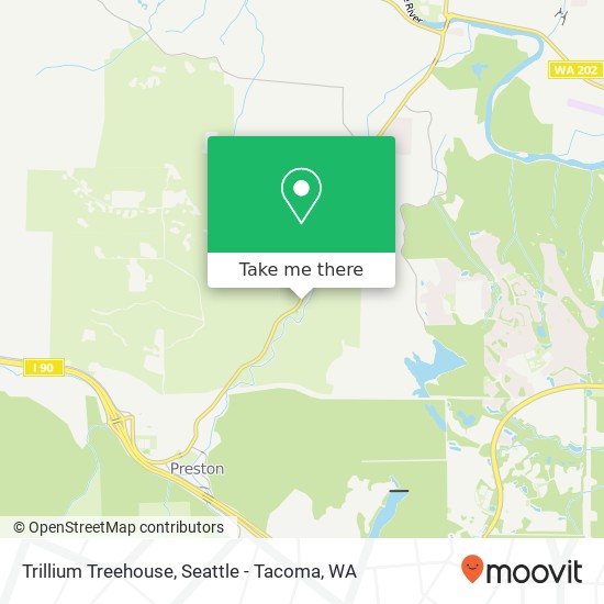 Mapa de Trillium Treehouse