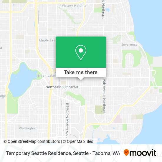 Temporary Seattle Residence map