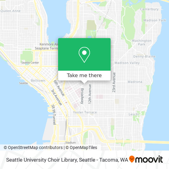 Mapa de Seattle University Choir Library