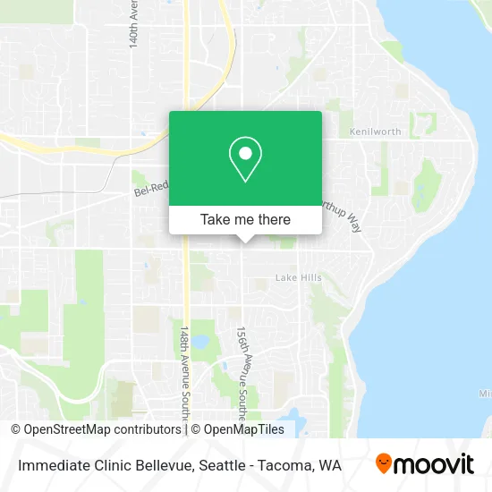 Immediate Clinic Bellevue map