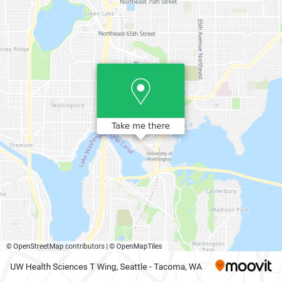 Mapa de UW Health Sciences T Wing