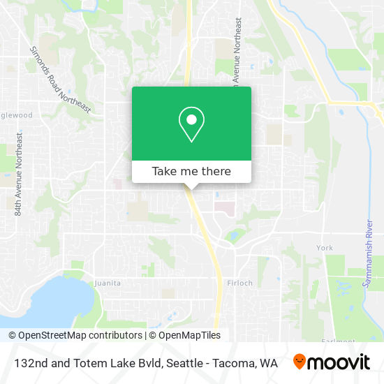 132nd and Totem Lake Bvld map
