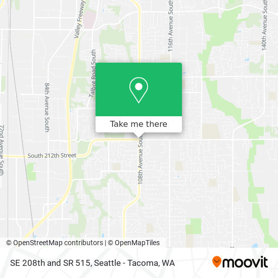 SE 208th and SR 515 map