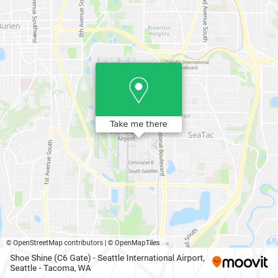 Shoe Shine (C6 Gate) - Seattle International Airport map