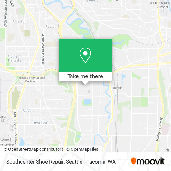 Southcenter Shoe Repair map