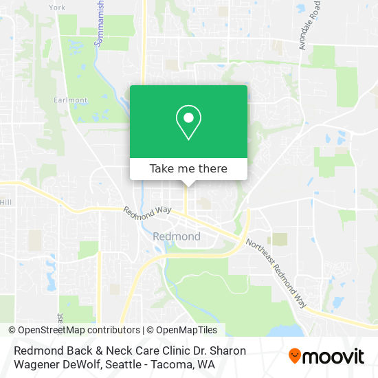 Redmond Back & Neck Care Clinic Dr. Sharon Wagener DeWolf map