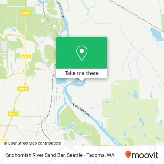 Snohomish River Sand Bar map