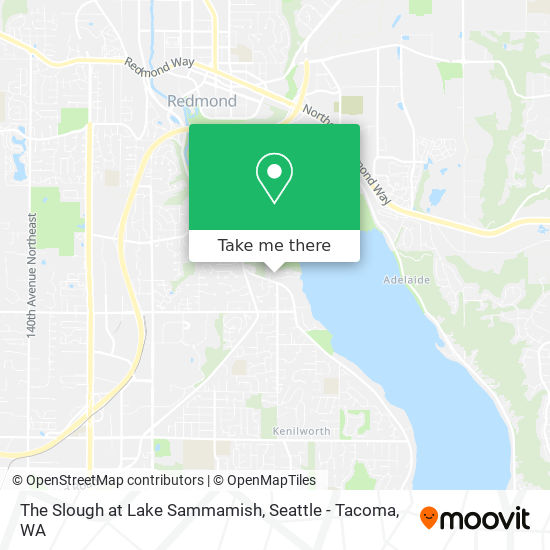 The Slough at Lake Sammamish map