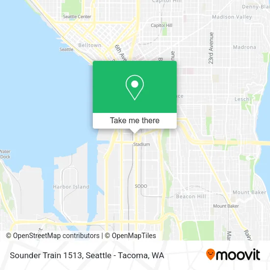 Mapa de Sounder Train 1513