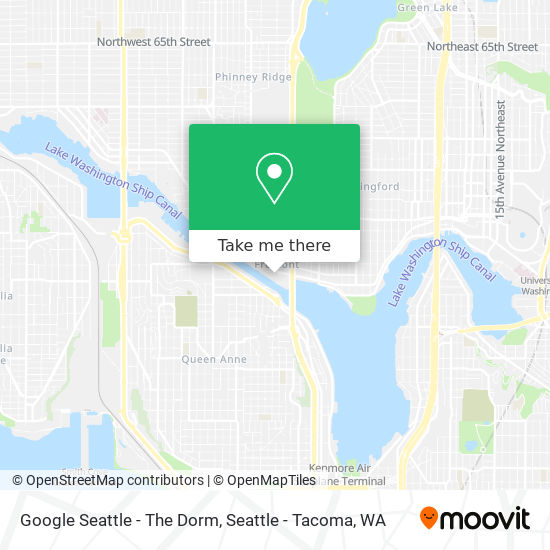 Mapa de Google Seattle - The Dorm
