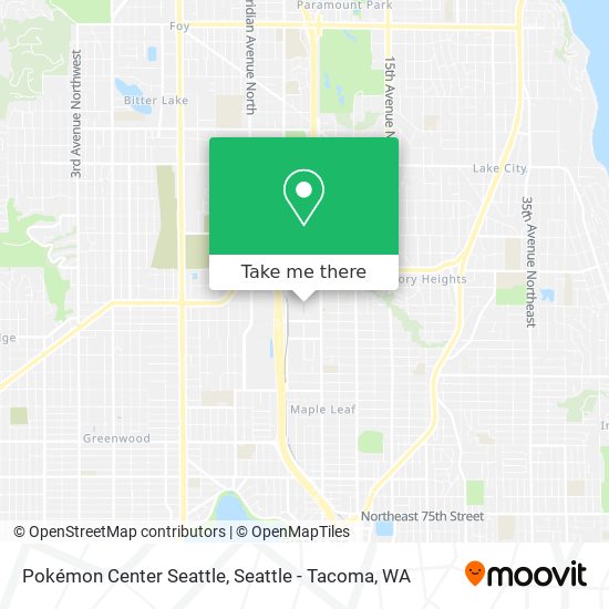 Pokémon Center Seattle map