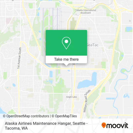 Alaska Airlines Maintenance Hangar map