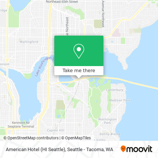 American Hotel (HI Seattle) map