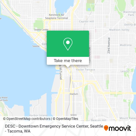 DESC - Downtown Emergency Service Center map