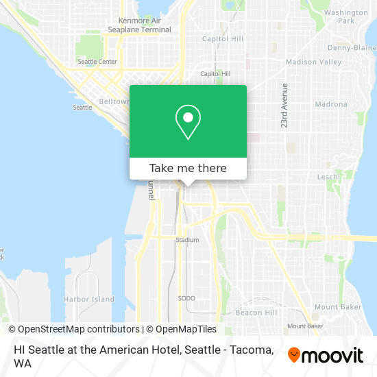 HI Seattle at the American Hotel map