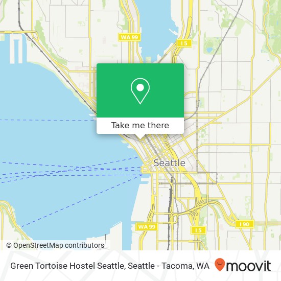 Mapa de Green Tortoise Hostel Seattle