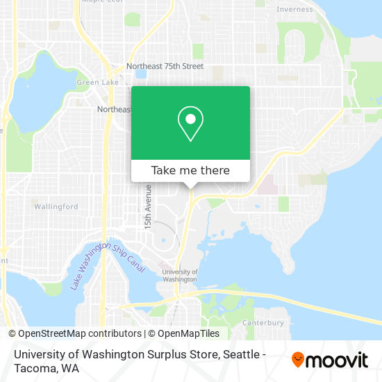 University of Washington Surplus Store map