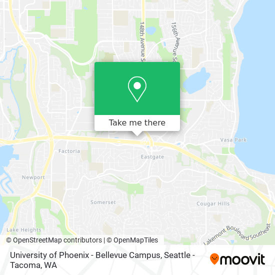 Mapa de University of Phoenix - Bellevue Campus