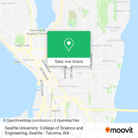 Mapa de Seattle University: College of Science and Engineering