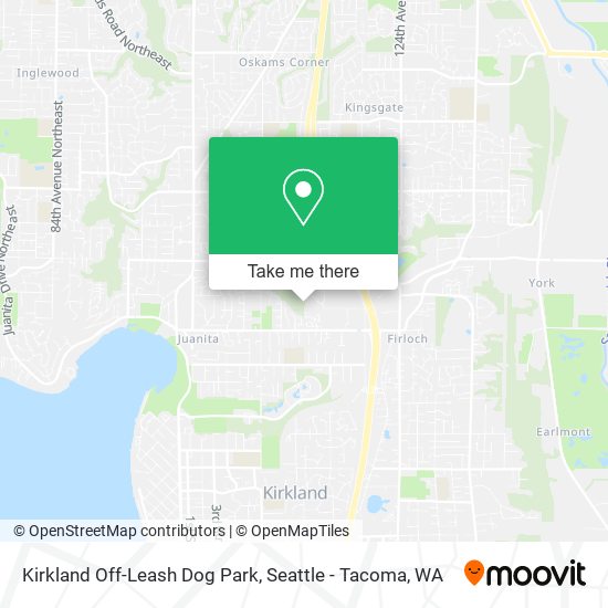 Mapa de Kirkland Off-Leash Dog Park