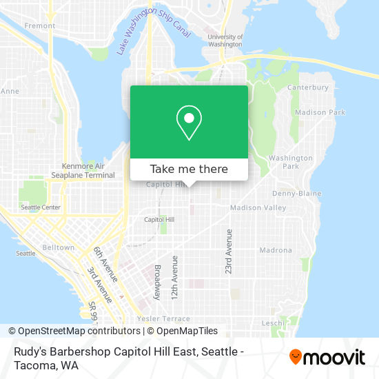 Rudy's Barbershop Capitol Hill East map