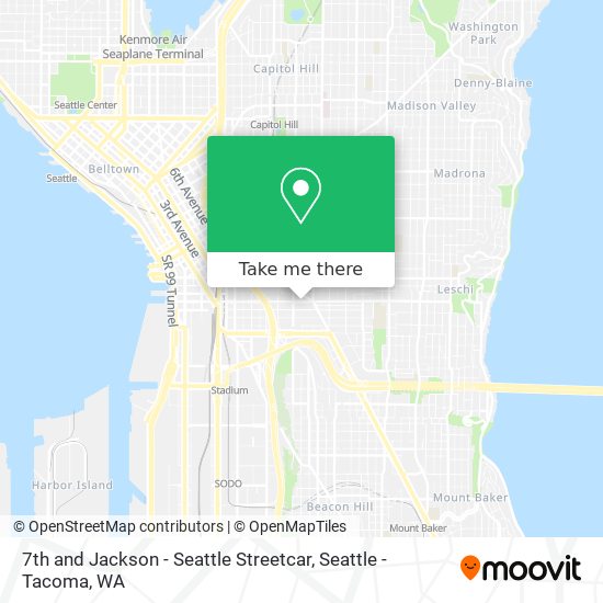 7th and Jackson - Seattle Streetcar map