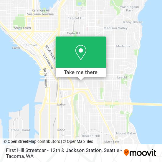 Mapa de First Hill Streetcar - 12th & Jackson Station