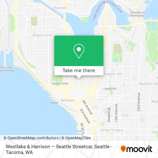 Westlake & Harrison — Seattle Streetcar map